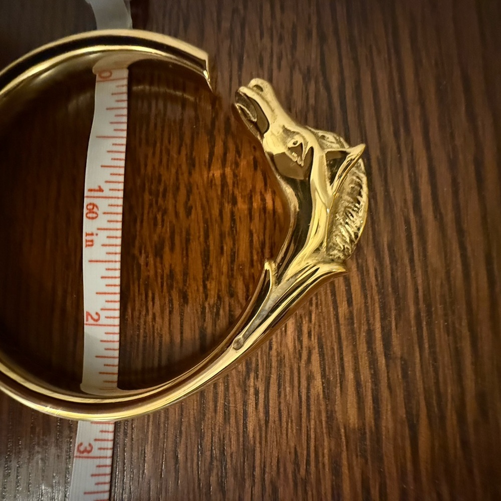 Hermès Gold Cheval 1999 - 2000 Equestrian Horse Bangle - Picture 5 of 8
